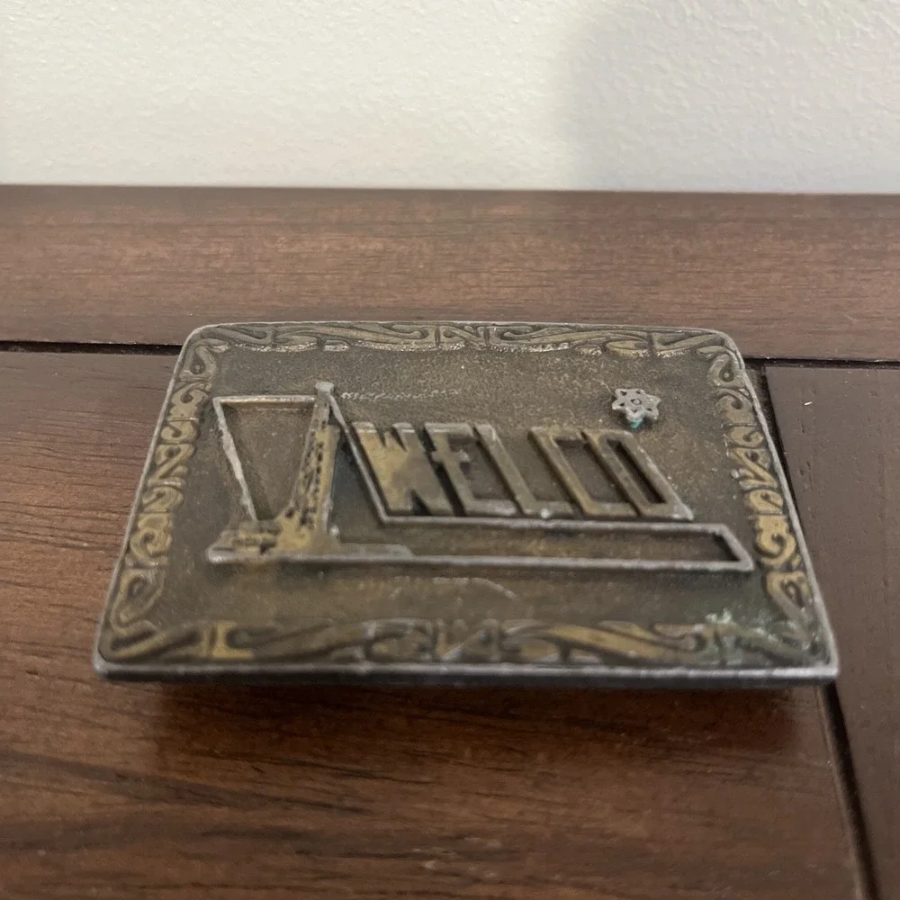 Welco Oil Derrick Belt Buckle By Hit Line USA Vintage